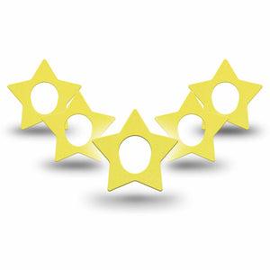 ExpressionMed Butter Yellow Dexcom G7 Star Shape Tape, Dexcom Stelo Glucose Biosensor System, 5-Pack Tape Calming Yellow Tone, Overlay Patch CGM Design