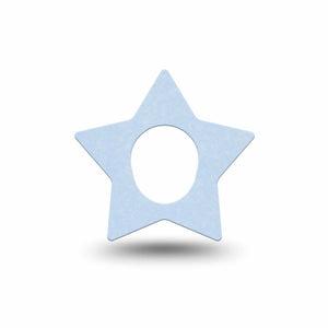 ExpressionMed Light Wash Jeans Dexcom G7 Star Shape Tape, Dexcom Stelo Glucose Biosensor System, Single Tape Basic Color, Overlay Patch CGM Design