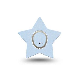 ExpressionMed Light Wash Jeans Dexcom G7 Star Shape Tape, Dexcom Stelo Glucose Biosensor System, Single Tape and Single Sticker Basic Color, Overlay Patch CGM Design