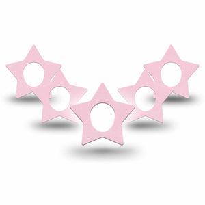 ExpressionMed Baby Pink Dexcom G7 Star Shape Tape, Dexcom Stelo Glucose Biosensor System, 5-Pack Tape Cotton Candy Pink Inspired, Overlay Patch CGM Design