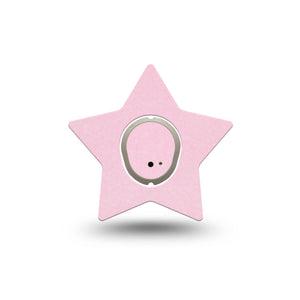 ExpressionMed Baby Pink Dexcom G7 Star Shape Tape, Dexcom Stelo Glucose Biosensor System, Single Tape and Single Sticker Cotton Candy Pink Inspired, Overlay Patch CGM Design