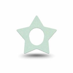 ExpressionMed Mint Green Dexcom G7 Star Shape Tape, Dexcom Stelo Glucose Biosensor System, Single Tape Solid Color, Overlay Patch CGM Design