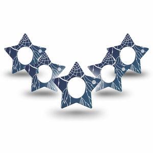 ExpressionMed Blue Dreamcatcher Dexcom G7 Star Shape Tape, Dexcom Stelo Glucose Biosensor System, 5-Pack Tape Calm Catcher Plaster CGM Design