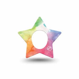 ExpressionMed Rainbow Clouds Star Dexcom G7 Tape, Single, Multicolored Clouds Themed, CGM Adhesive Patch Design, Dexcom Stelo Glucose Biosensor System