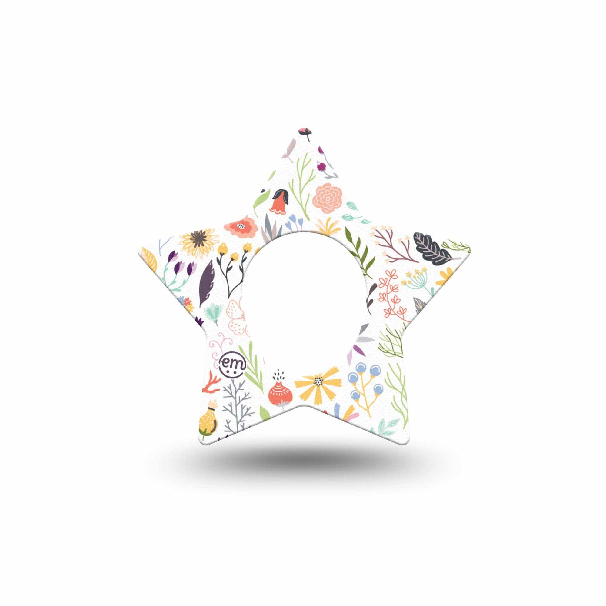 ExpressionMed Springy Stems Dexcom G7 Star Shape Tape, Dexcom Stelo Glucose Biosensor System, Single Tape Garden Decor, Adhesive Tape CGM Design