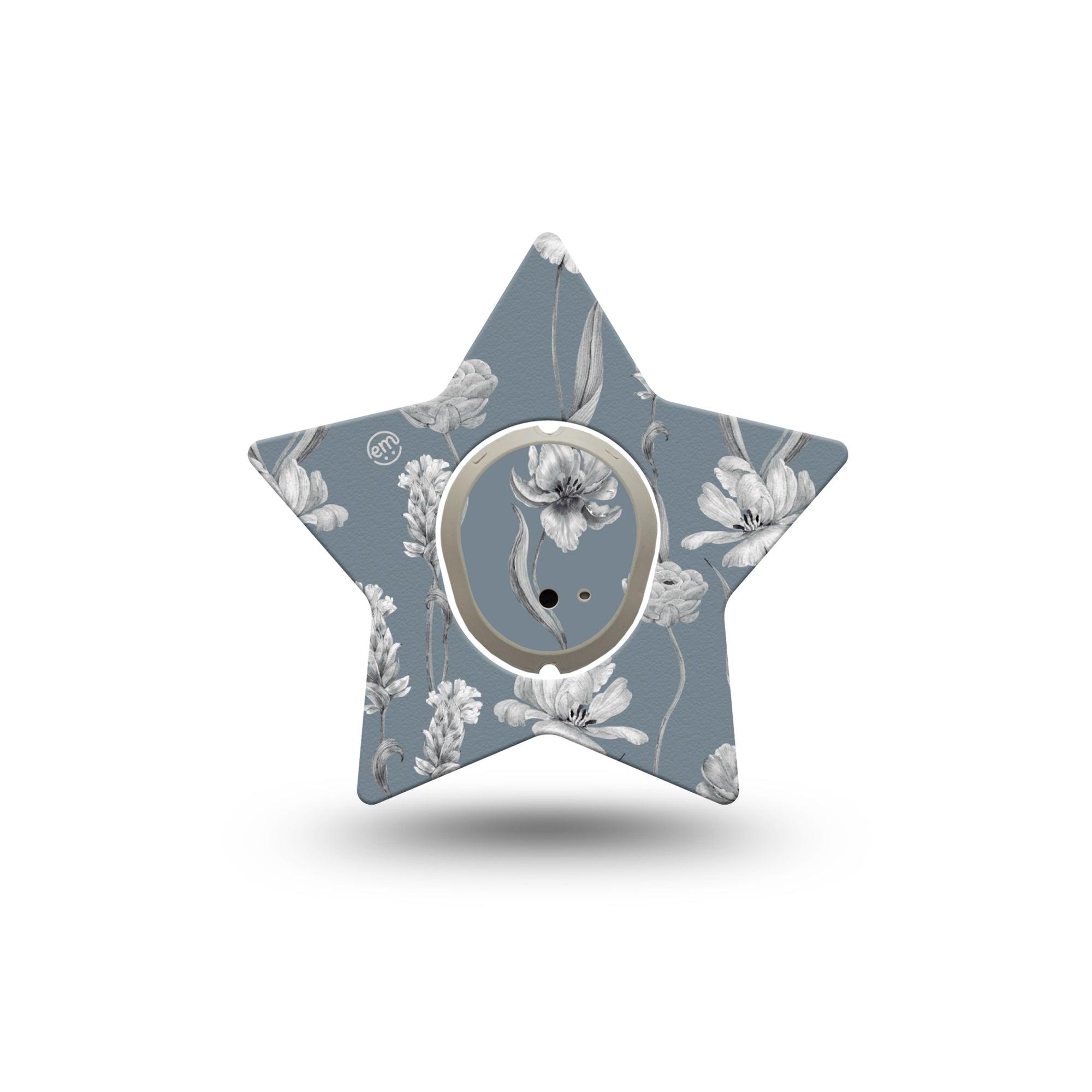 ExpressionMed Muted Petals Dexcom G7 Star Shape Tape, Dexcom Stelo Glucose Biosensor System, Single Tape and Single Sticker Elegant Petals, Plaster CGM Design