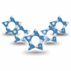 ExpressionMed Painted Daisies Star Dexcom G7 Tape, 5-Pack, Simple Florals Inspired, CGM Adhesive Patch Design, Dexcom Stelo Glucose Biosensor System