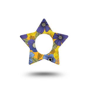 ExpressionMed Charming Blooms Star Dexcom G7 Tape, Single, Mesmerizing Florals Themed, CGM Overlay Patch Design