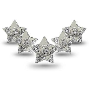 ExpressionMed Black Lace Dexcom G7 Star Shape Tape, Dexcom Stelo Glucose Biosensor System,  5-Pack Tape and 5-Pack Sticker Sophisticated Pattern, Overlay Patch CGM Design