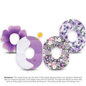 ExpressionMed Purple Hues Variety Pack Dexcom G7 Tape, Dexcom Stelo Glucose Biosensor System, 4-Pack Tape Variety Sunlight-Responsive Color, Overlay Tape CGM Design