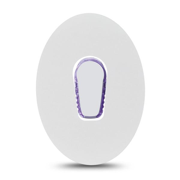 ExpressionMed White Dexcom G6 Tape Single Tape and Single Sticker Plain White Plaster Continuous Glucose Monitor Design