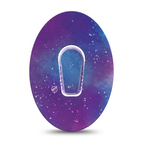 ExpressionMed Galaxy Dexcom G6 Tape Single Tape and Single Sticker Starry Pattern, Plaster Continuous Glucose Monitor Design
