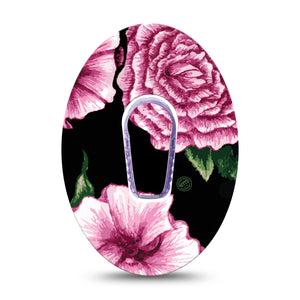 ExpressionMed Intricate Flower Dexcom G6 Tape Single Tape and Single Sticker Ornate Bloom, Plaster Continuous Glucose Monitor Design