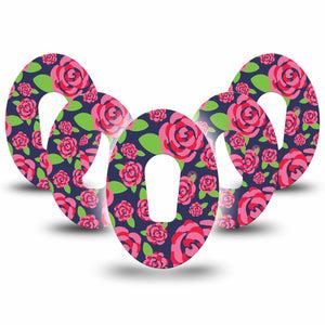ExpressionMed Pretty Pink Roses Dexcom G6 Tape 5-Pack