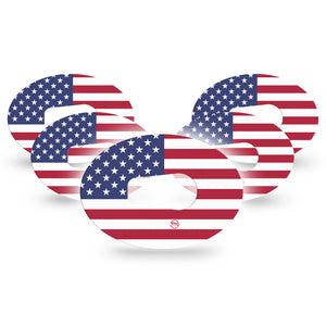 American Flag Dexcom G6 Tape 5-Pack
