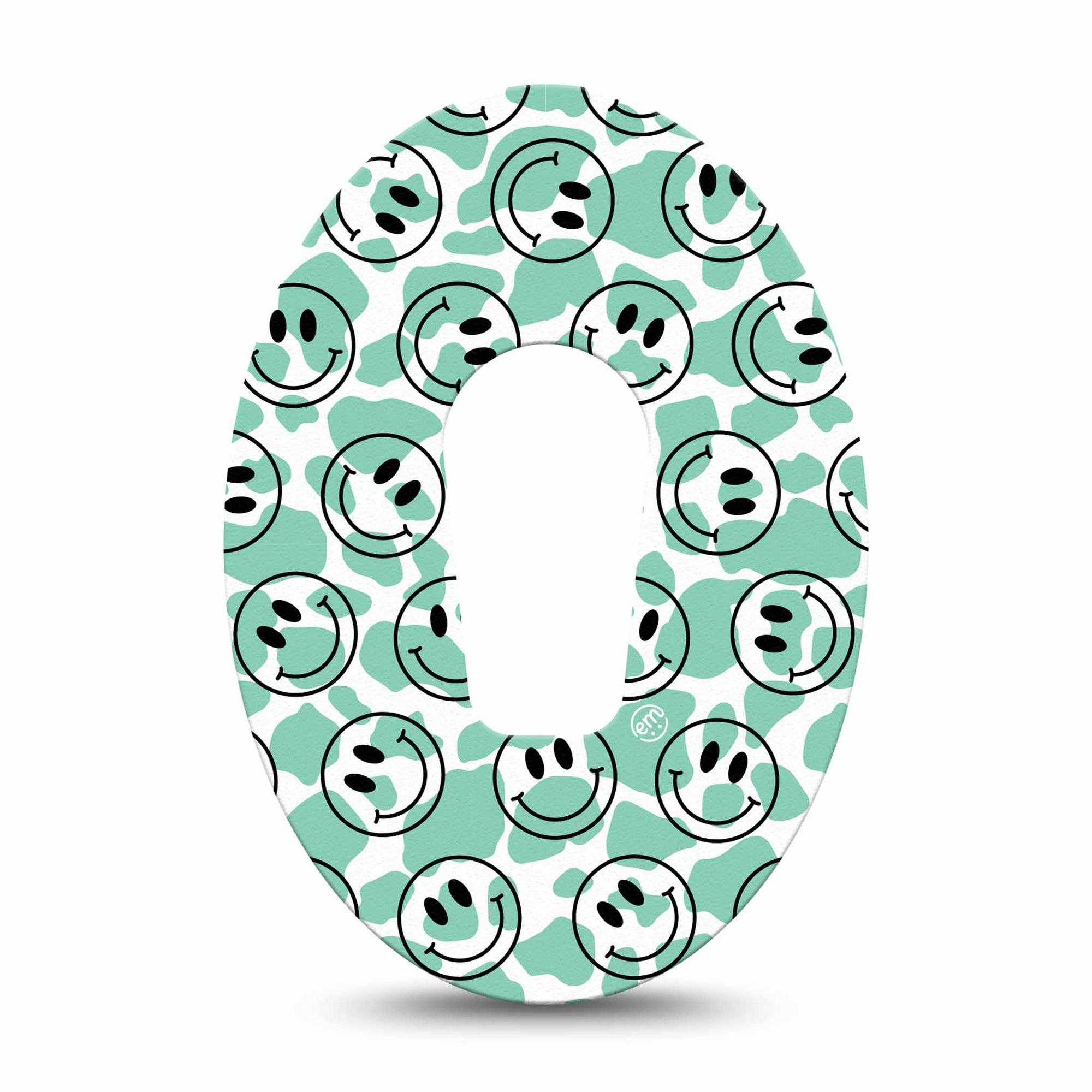 ExpressionMed Happy Cow Print Dexcom G6 Tape, Single, Jolly Animal Print Themed, CGM Overlay Patch Design