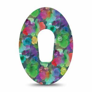 ExpressionMed Watercolor Mood Dexcom G6 Tape Color Splashes, CGM Plaster Patch Design