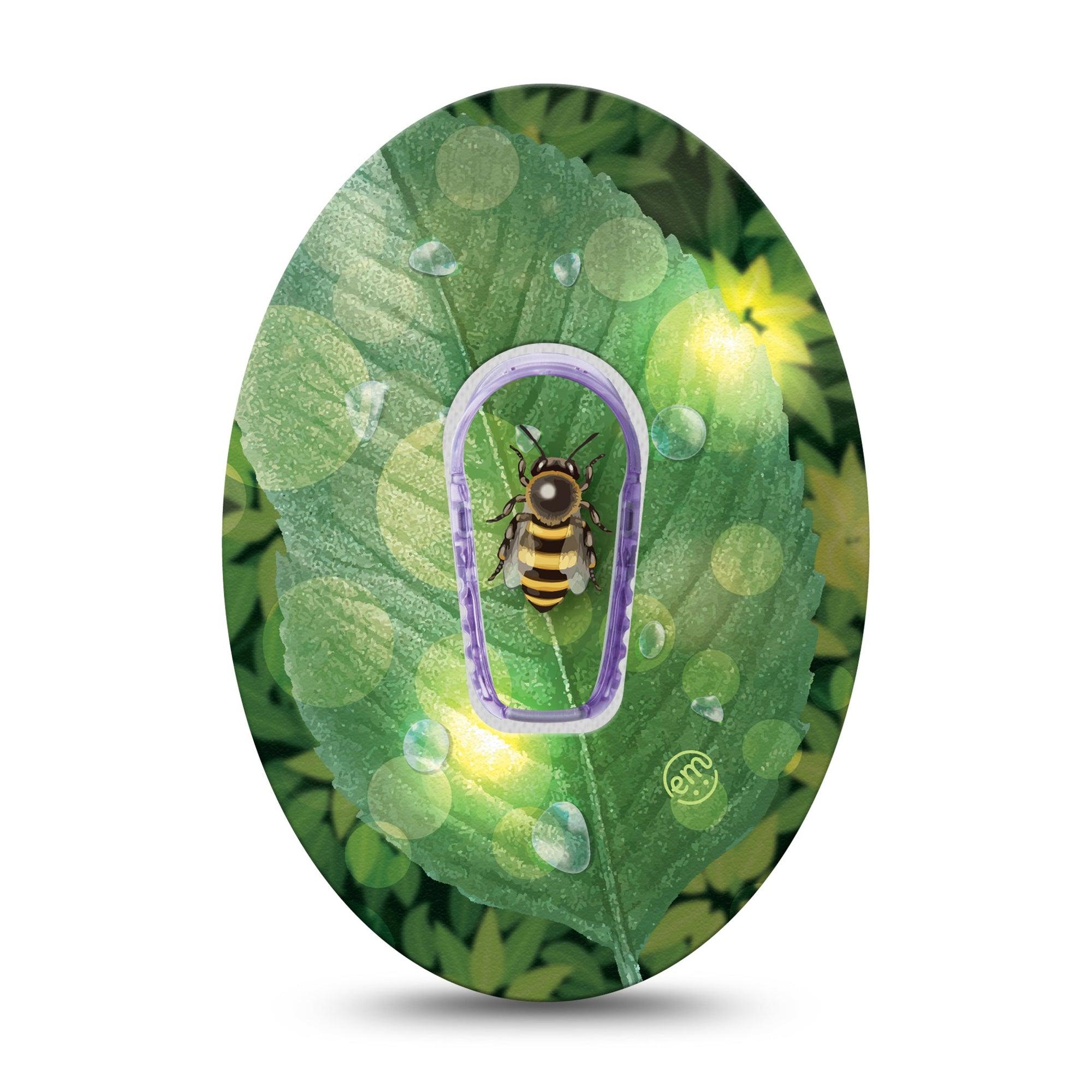 ExpressionMed Dewey Leaf Bee Dexcom G6 Sticker Buzzing Bee, CGM Tape and Sticker Pairing
