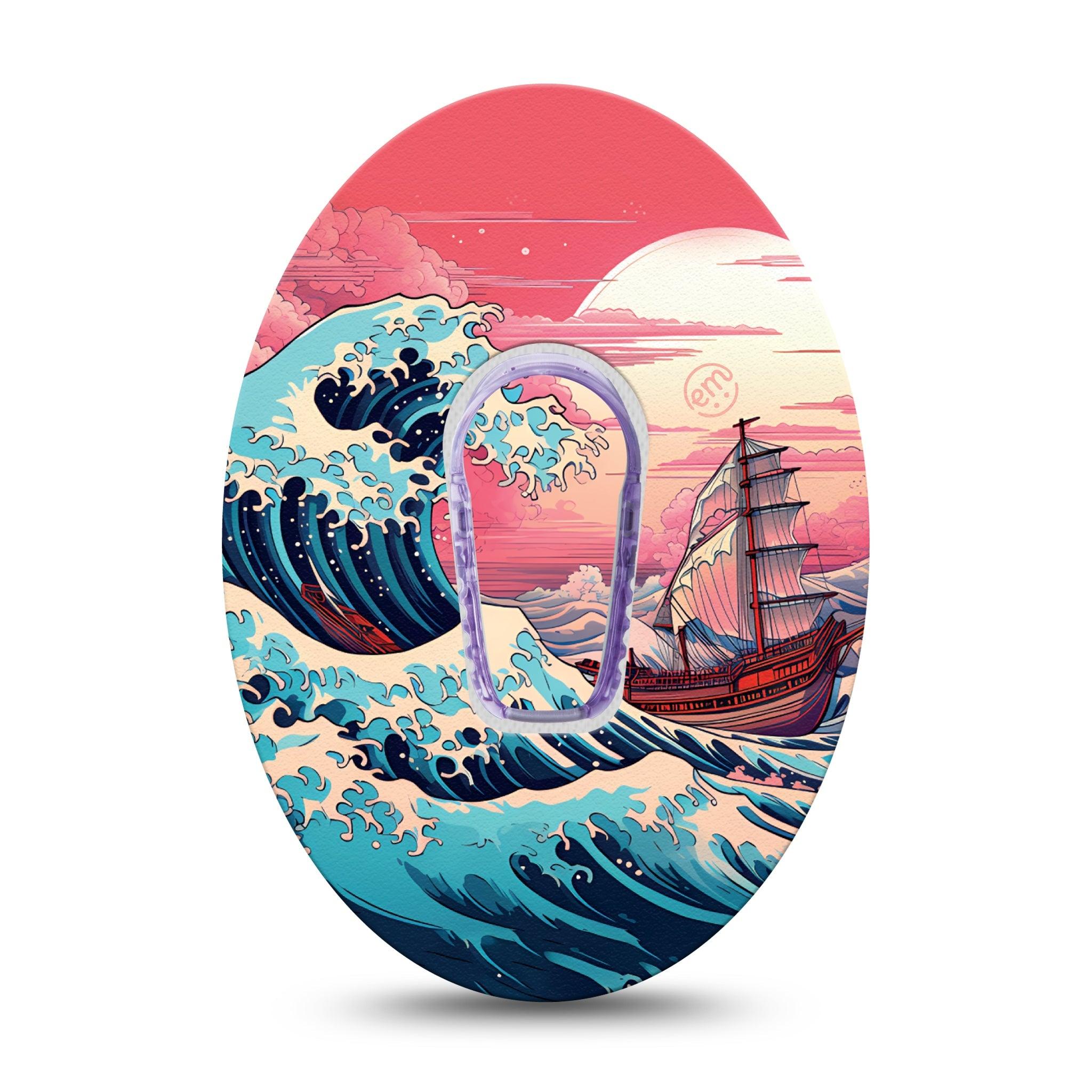 Pro Wave Sticker ExpressionMed Great Wave Dexcom G6 Transmitter Sticker