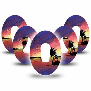 Sunset Dexcom G6 Cover 5-Pack Tape