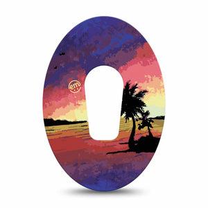 Sunset Dexcom G6 Cover Single Tape