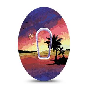 Sunset Dexcom G6 Cover Single Tape and Sticker