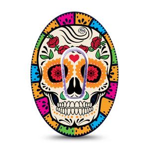 ExpressionMed Dia de los Muertos Dexcom G6 Tape with center sticker