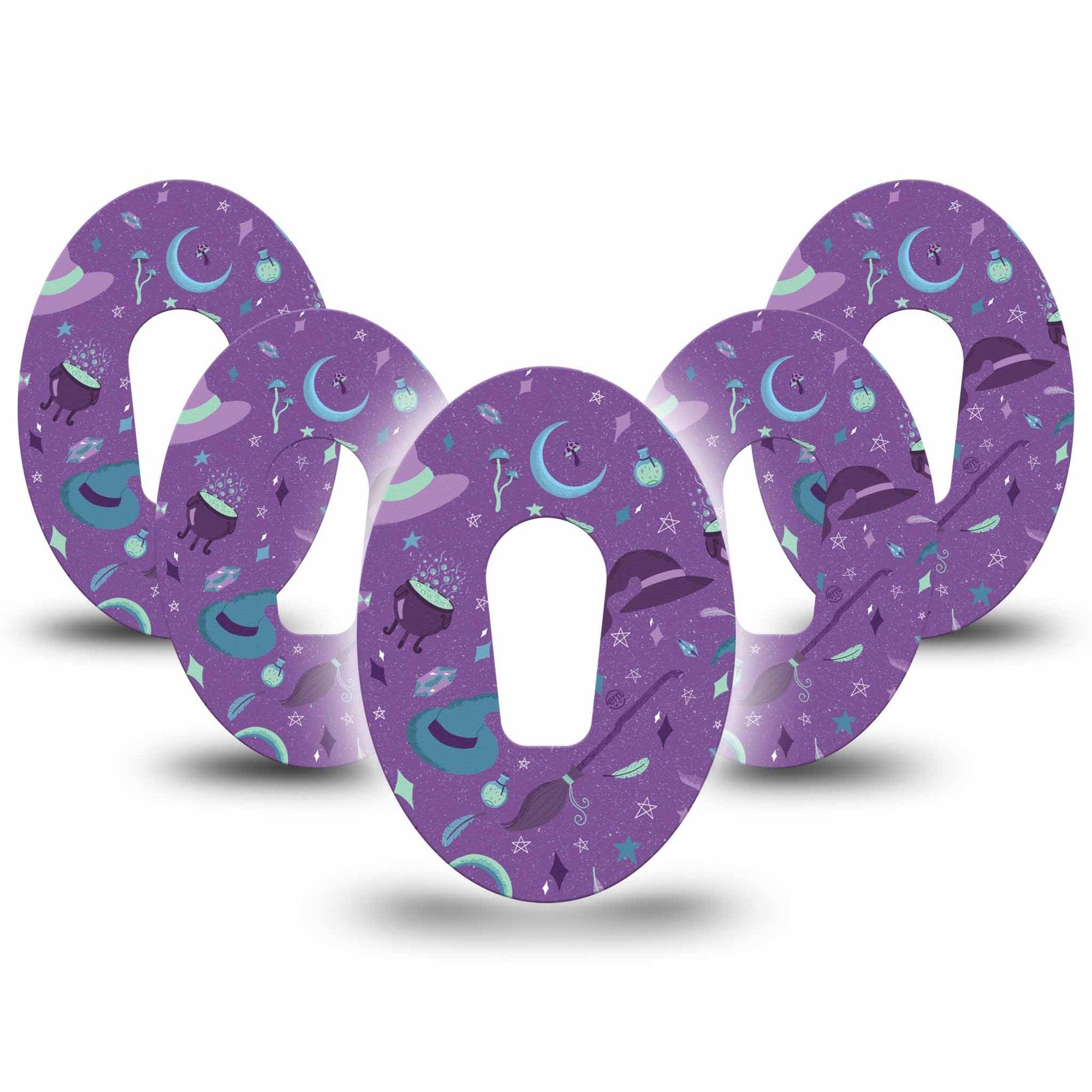 5-Pack Witchy Dexcom G6 CGM Adhesive Covers Tape