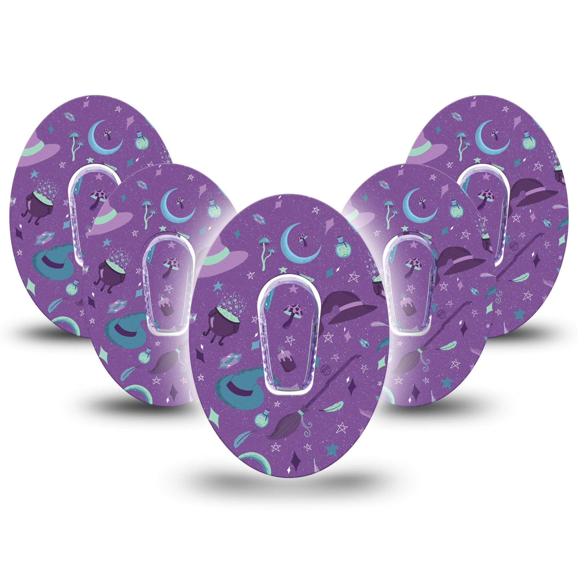 5-Pack Witchy Dexcom G6 CGM Adhesive Covers Tape and Sticker