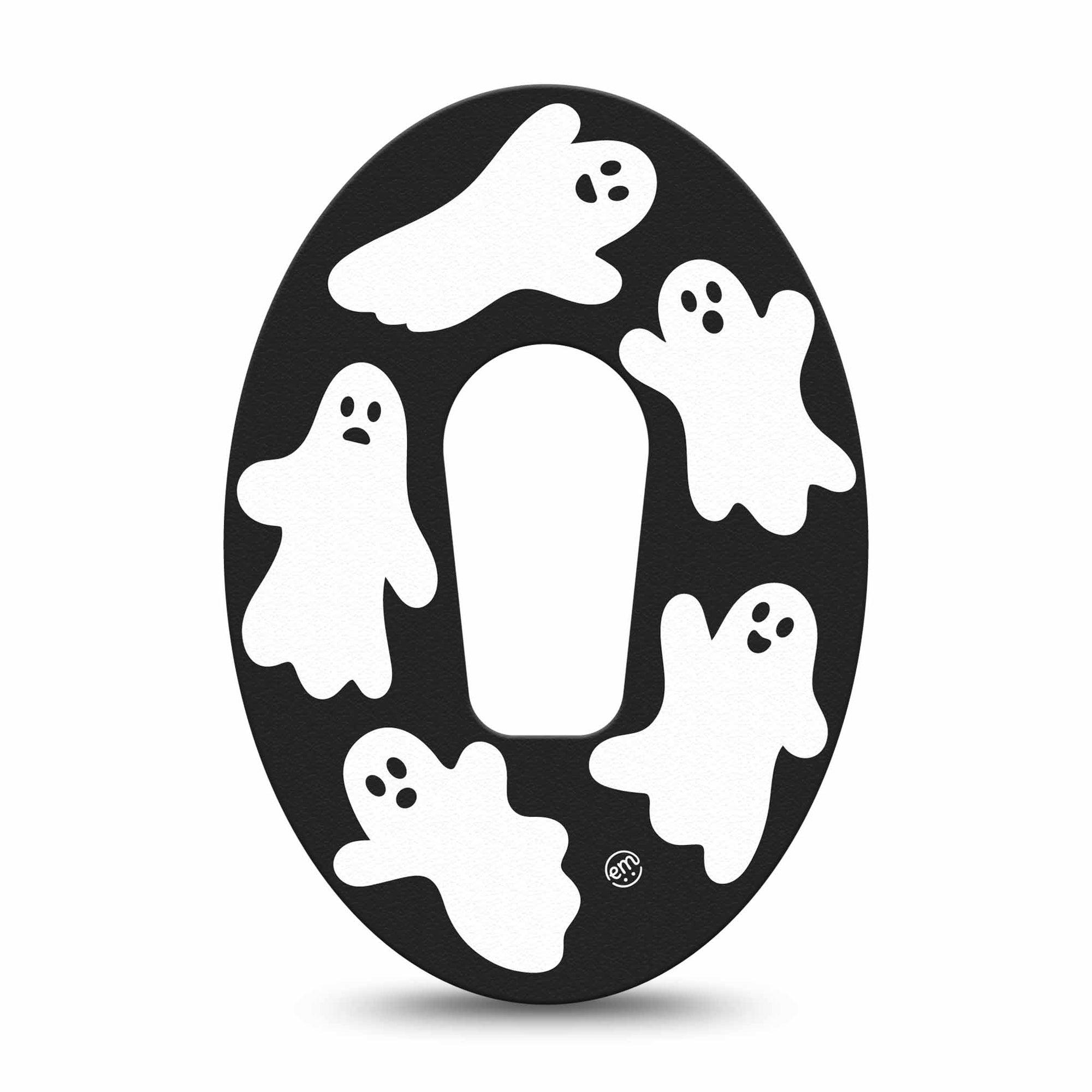 ExpressionMed ExpressionMed, Ghost Dexcom G6 Tape, Single Tape, Spooky ghost Themed CGM Overlay Design