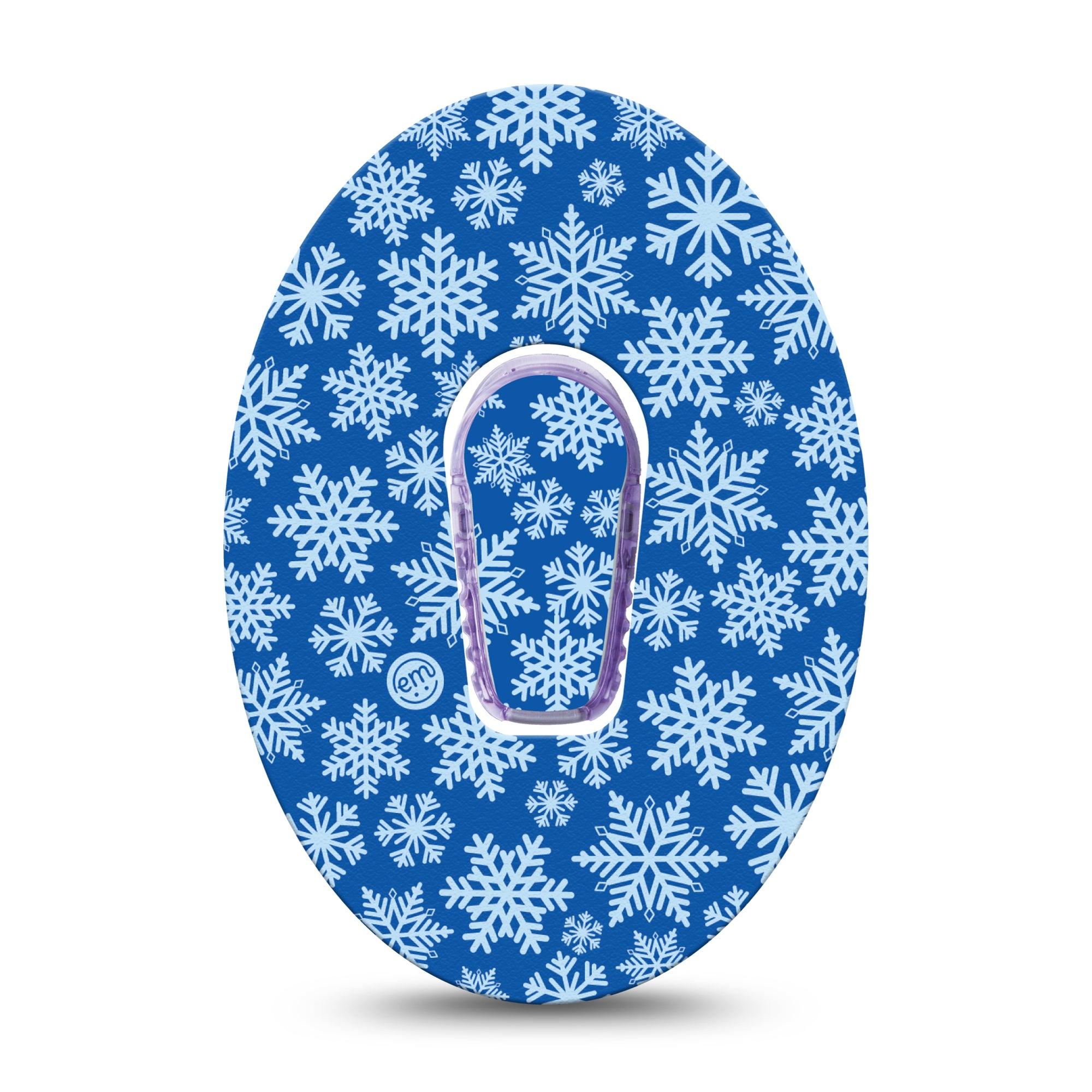 Snowflake Dexcom G6 Cover with center sticker