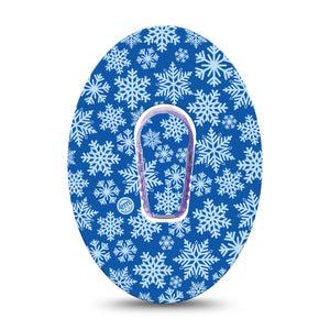 Snowflake Dexcom G6 Cover with center sticker