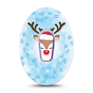 ExpressionMed Flurry the Reindeer Dexcom G6 Tape Mountain Animal, CGM Overlay Patch Design Single Tape with center sticker