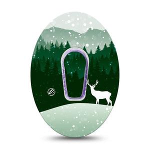 ExpressionMed Winter Wonderland Dexcom G6 Sticker Snow Animal Silhouette, CGM Tape and Sticker Design