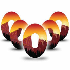 Sunset Mountain Dexcom G6 Cover 5-Pack