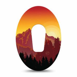 Sunset Mountain Dexcom G6 Cover Single Tape