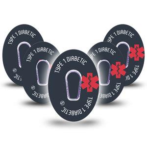 ExpressionMed Diabetes Alert Dexcom G6 Cover 5-Pack Tape and Sticker