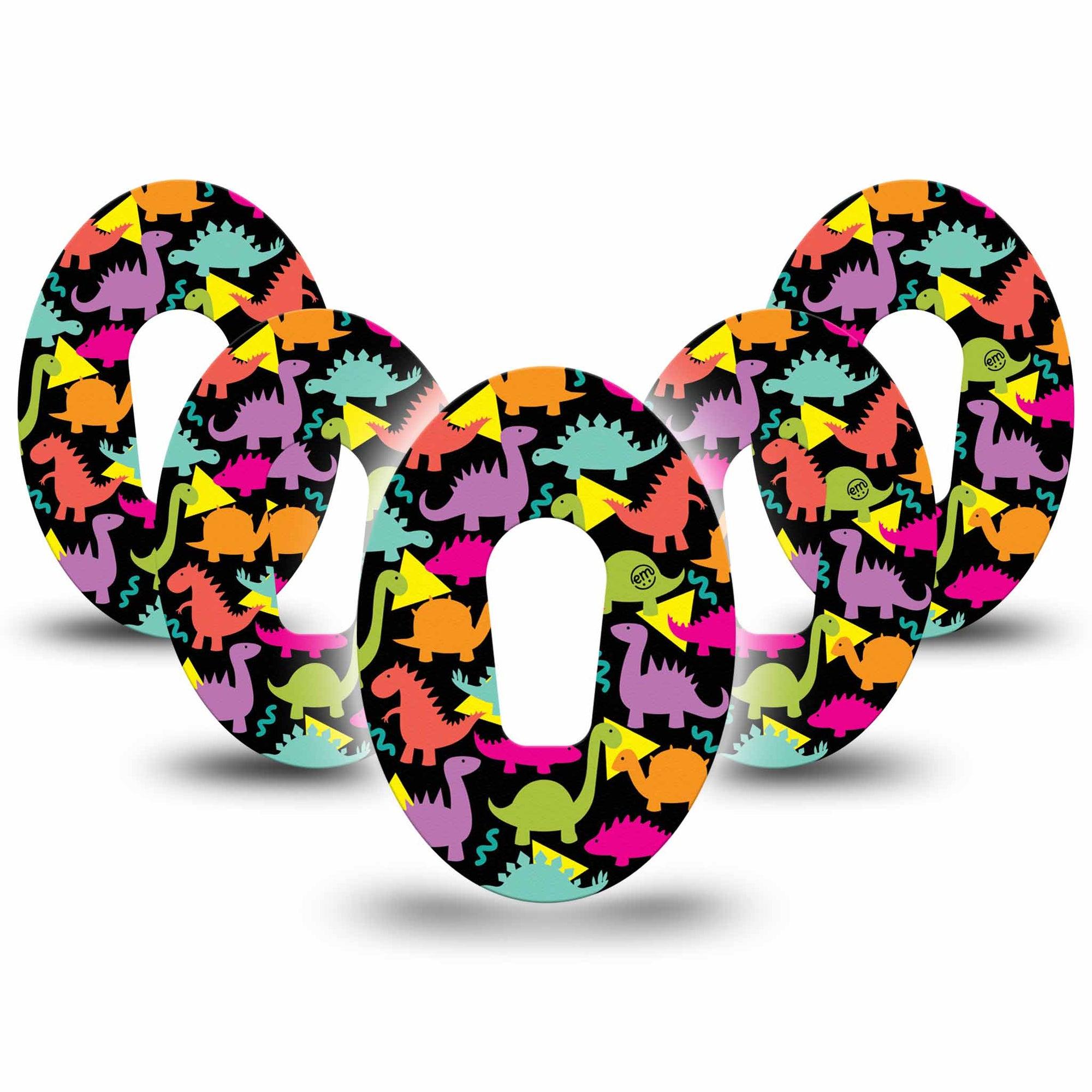 ExpressionMed Colorful Dinos Dexcom G6 Overpatch 5-Pack