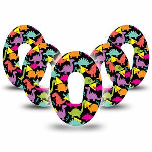 ExpressionMed Colorful Dinos Dexcom G6 Overpatch 5-Pack
