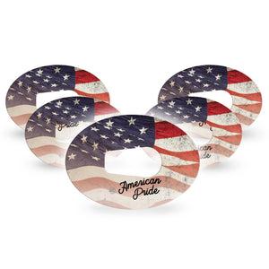 American Pride Dexcom G6 Cover 5-Pack Tape