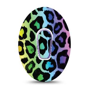 ExpressionMed Colorful Chettah Print Dexcom G6 Tape Single Sticker and Tape