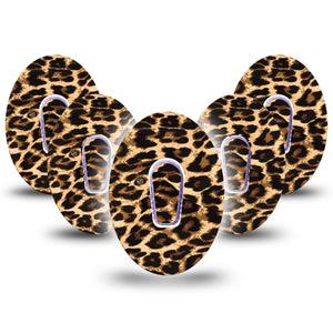 ExpressionMed Leopard Print Dexcom G6 Tape 5-Pack with center stickers