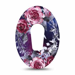 Red and Purple Dark Rose Dexcom G6 CGM Single Tape ExpressionMed