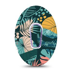 ExpressionMed Colorful Jungle Tropics Dexcom G6 Cover Single Tape and Sticker