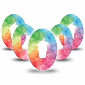 ExpressionMed Rainbow Cloud Dexcom G6 Patch 5-Pack Tape