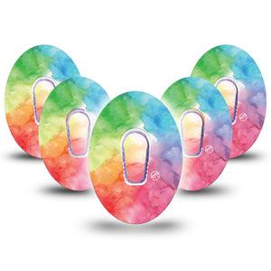 ExpressionMed Rainbow Cloud Dexcom G6 Patch 5-Pack Tapes and Stickers