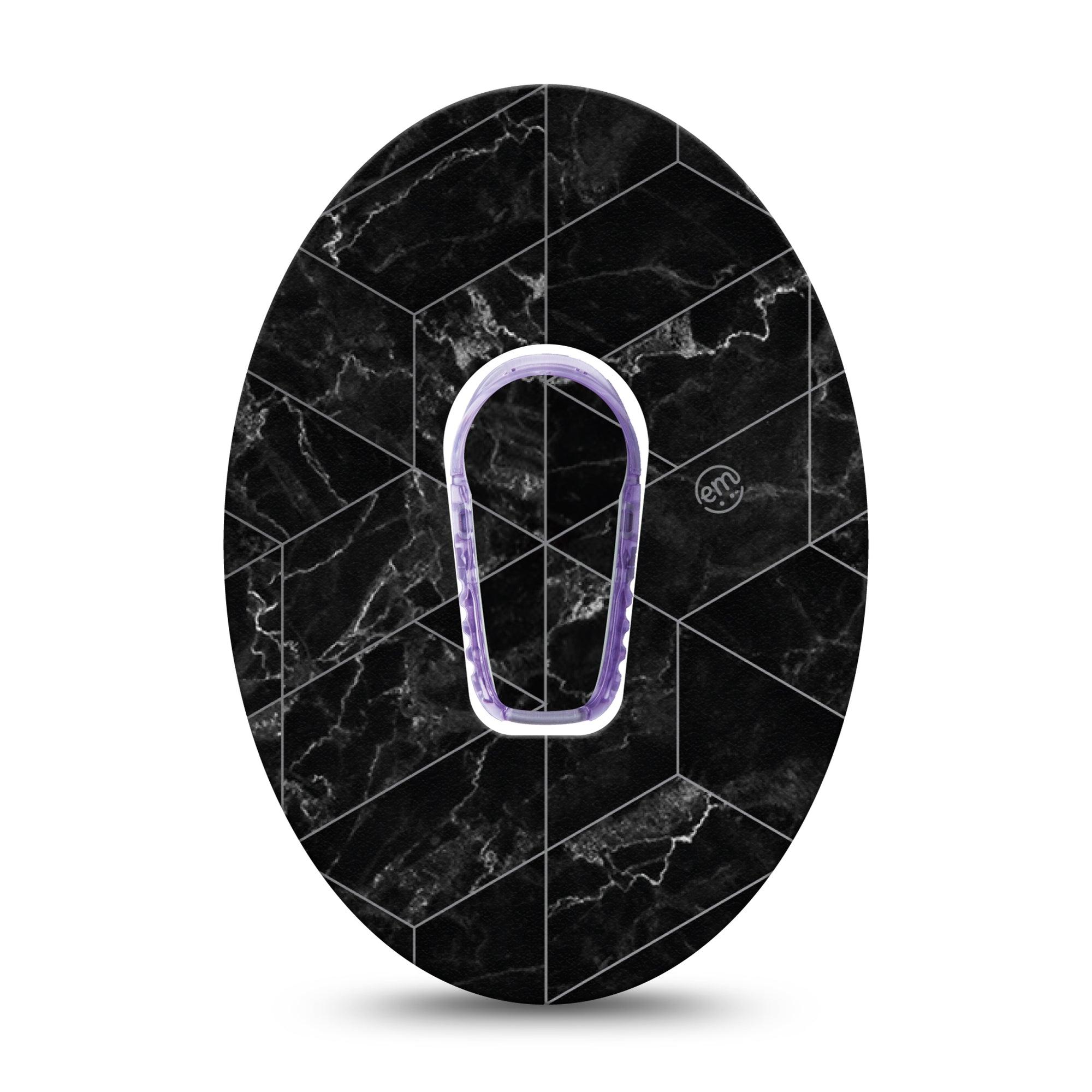Black Marble Dexcom G6 Patch Single Tape and Sticker