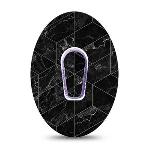 Black Marble Dexcom G6 Patch Single Tape and Sticker