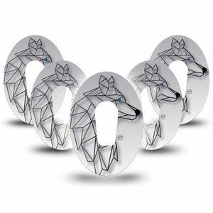 ExpressionMed Iron Wolf Dexcom G6 Cover 5-Pack Tape