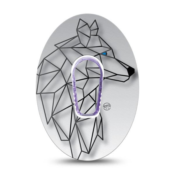 ExpressionMed Iron Wolf Dexcom G6 Cover Single Tape and Sticker